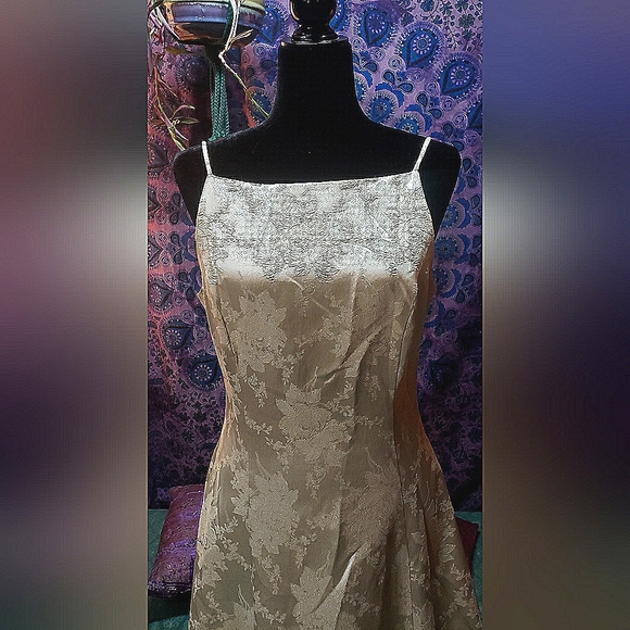 Vintage Scott McClintock Formal Prom Wedding Damask Tapestry Dress Gown  Sz 10 - Picture 10 of 11